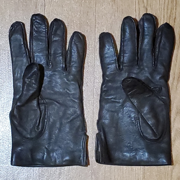 Vintage ITALIAN Leather Gloves Cashmere Lining Soft Italy Brown Size 9.5 - Picture 8 of 8